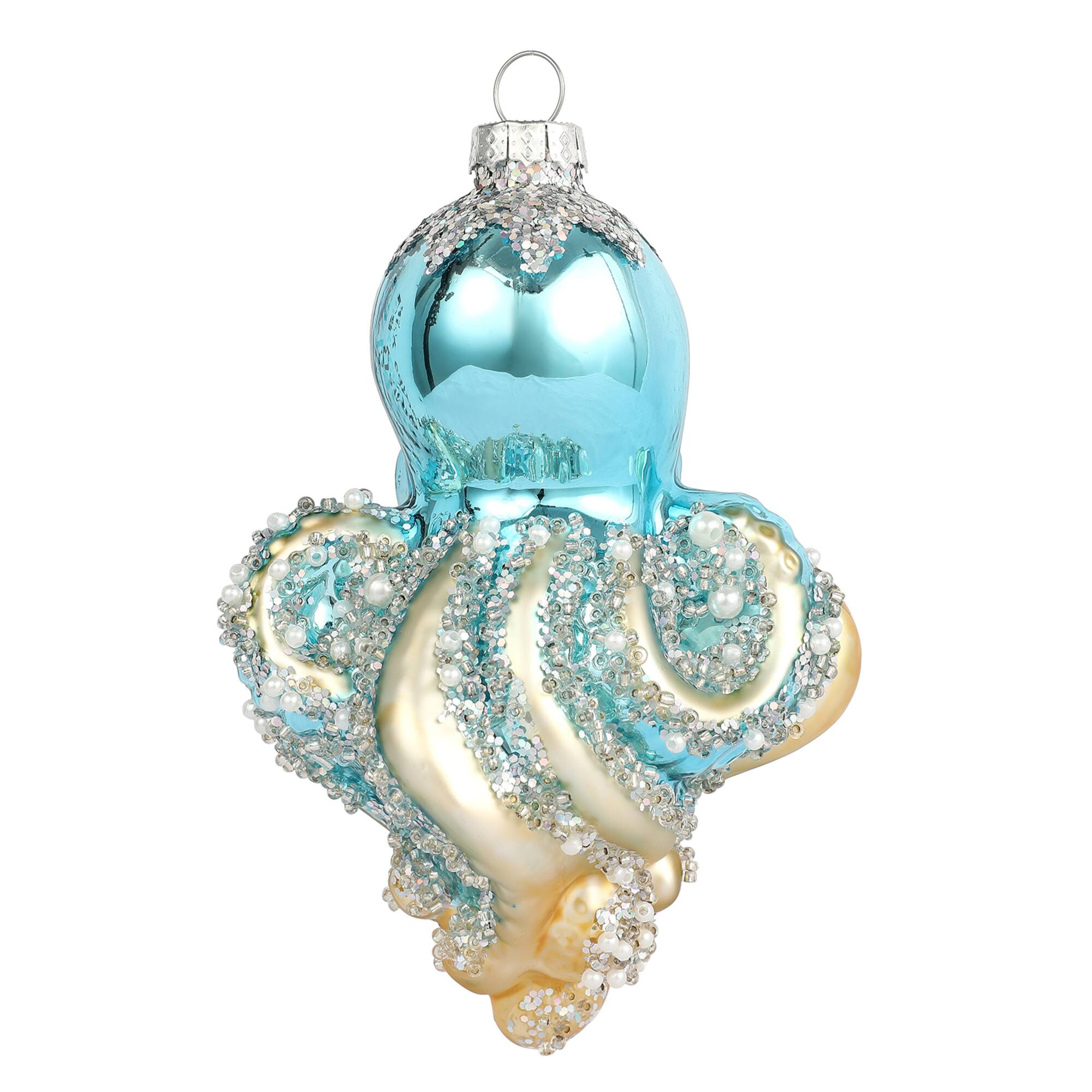 5.25" Octopus Glass Ornament by Ashland®